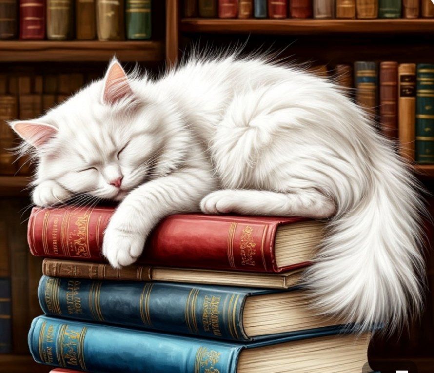Кошки, гуляющие по страницам книг